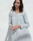 Valerie Blue Cotton Nightdress