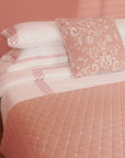Oxford Pillow Cover with a Triple Rust Trim