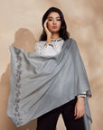 Silver Florid Sprig Scarf