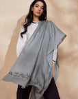 Silver Florid Sprig Scarf