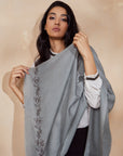 Silver Florid Sprig Scarf
