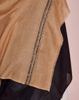 Black and Brown Bead Border Scarf