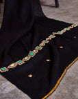 Black Stone Border Scarf