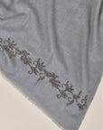 Silver Florid Sprig Scarf