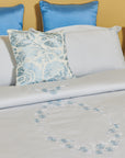 Afrasiab Silver Light Blue Cushion (45 x 45 cm)