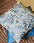 Afrasiab Silver Light Blue Cushion (45 x 45 cm)