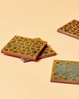 Brass Inlaid Turquoise Coasters (Set of 4)