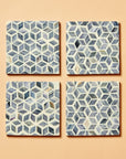 Geometric Grey Coasters (Set of 4)