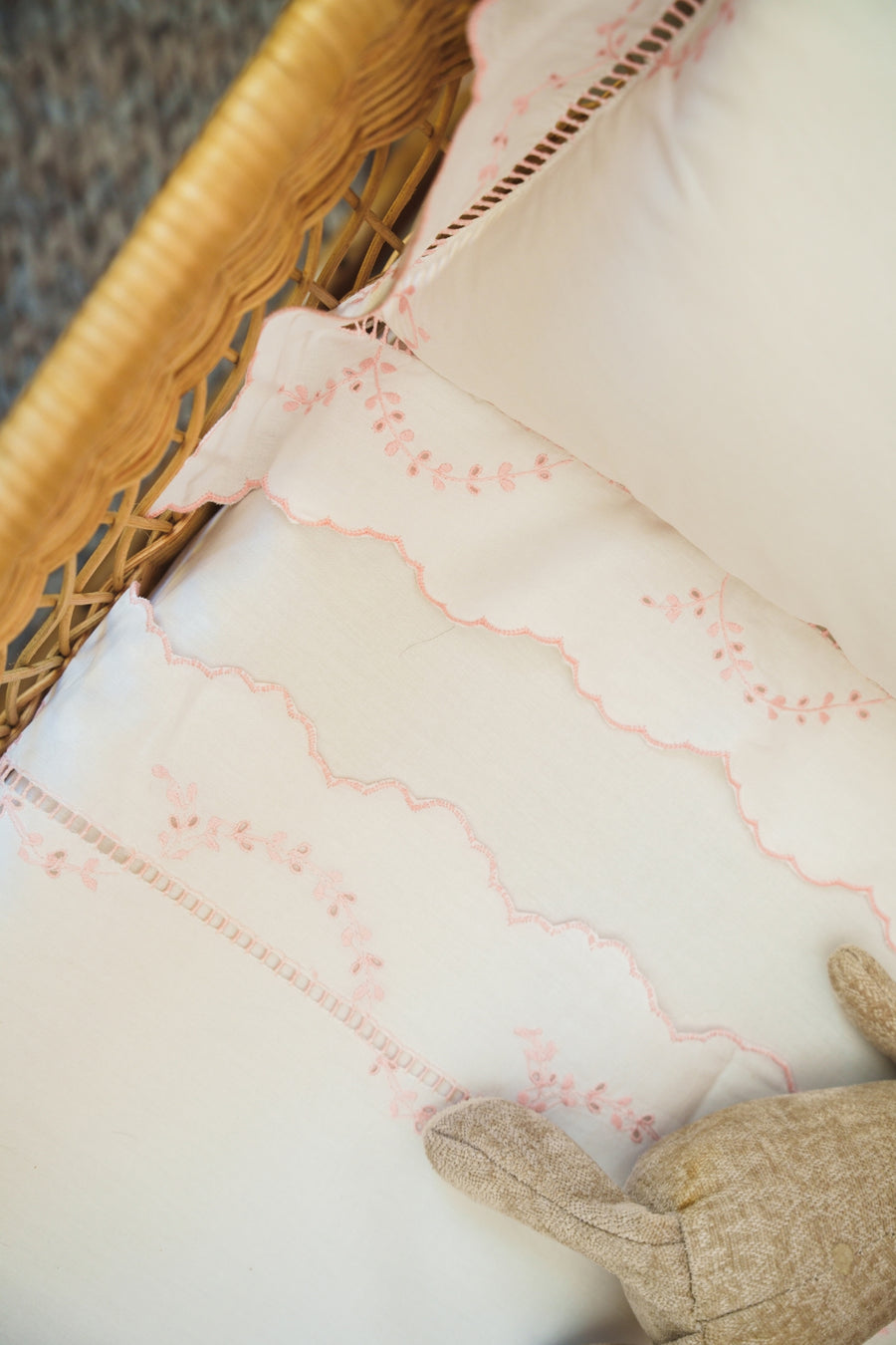 Summer Blooms – Pink Embroidered Baby Set (4 pcs)