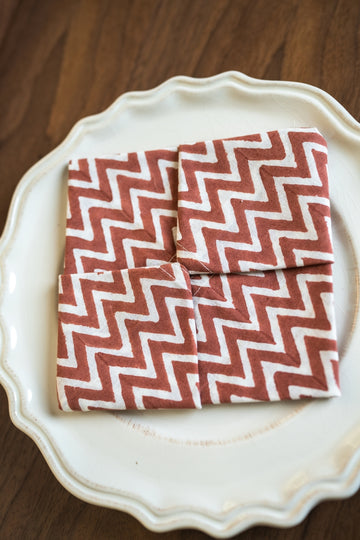 Chevron Rust Table Napkin