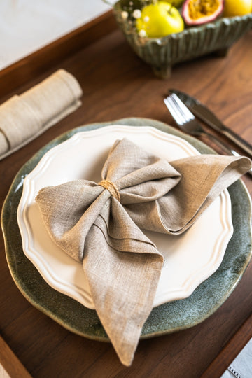 Plain Natural Linen Table Napkin