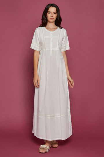 Nightdress Fiore Ivory