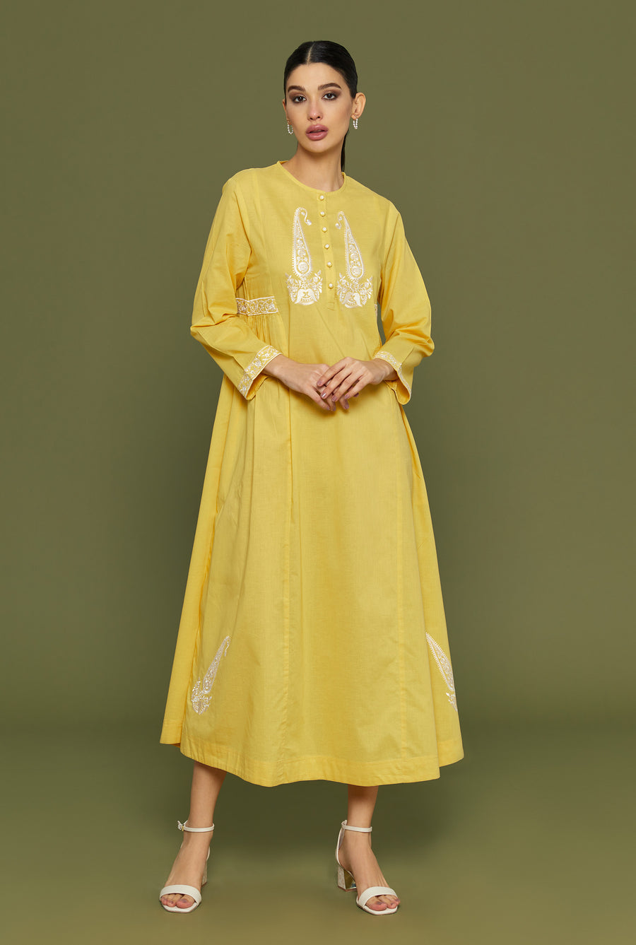 Kaavish Yellow Kaftan