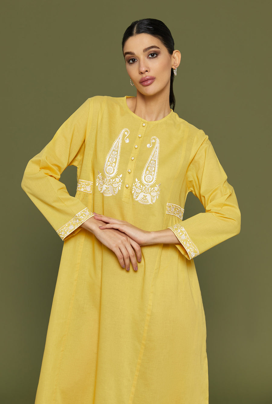 Kaavish Yellow Kaftan