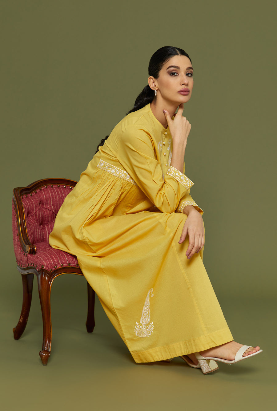 Kaavish Yellow Kaftan