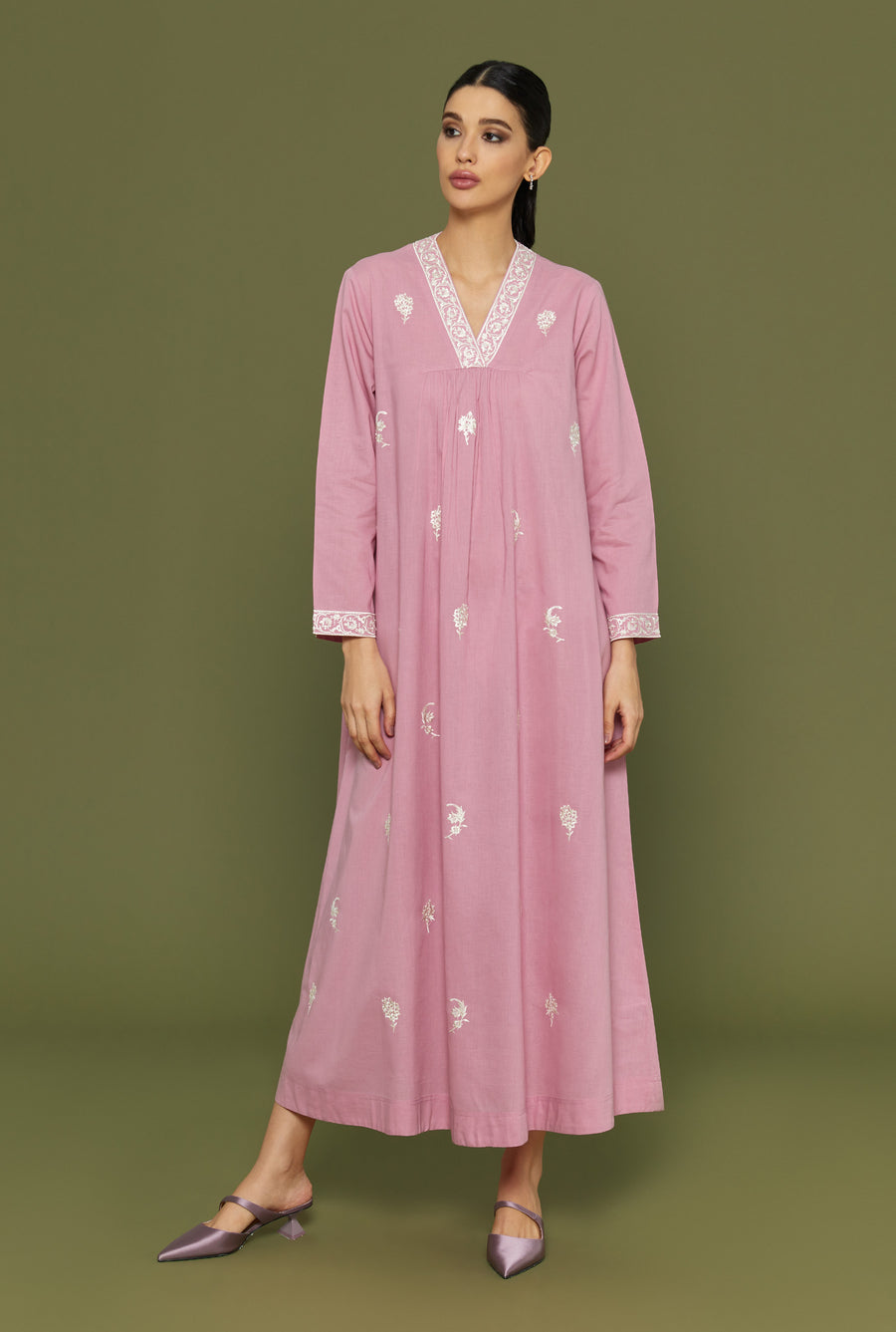 Khush Kun Lilas Kaftan