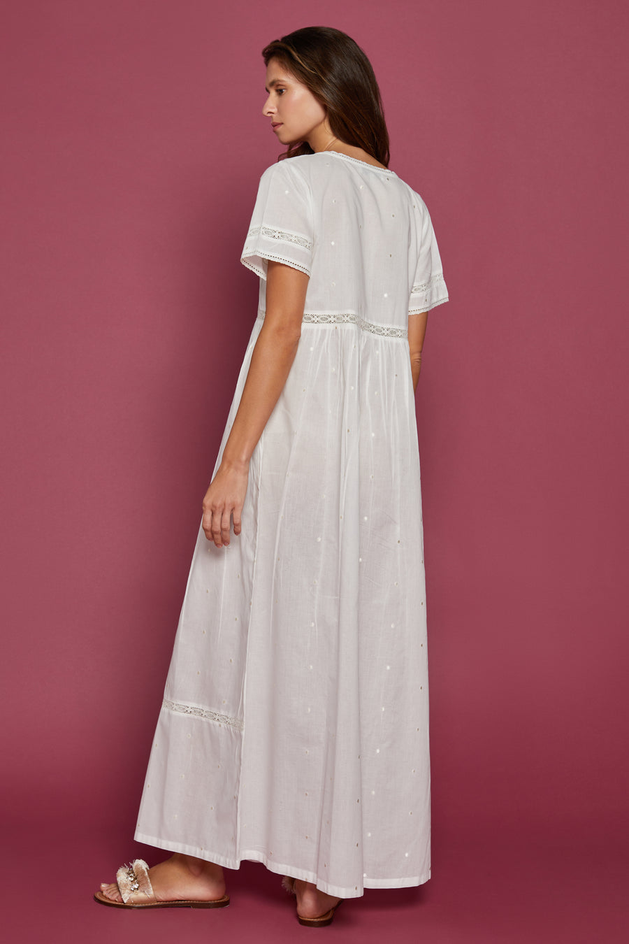 Niina Ivory Cotton Nightdress