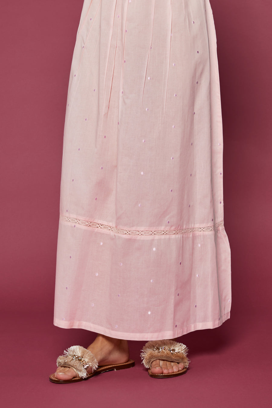 Niina Pink Cotton Nightdress