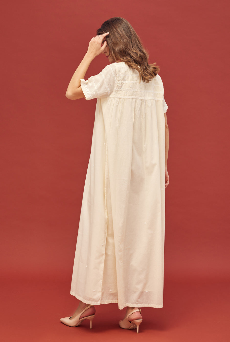 Noor Honey Yellow Cotton Nightdress