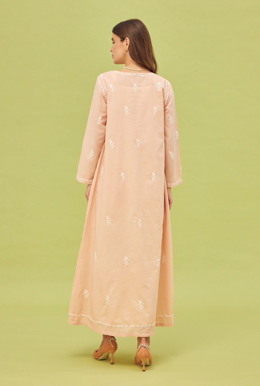 Noor Peach Full Sleeve Nightdress