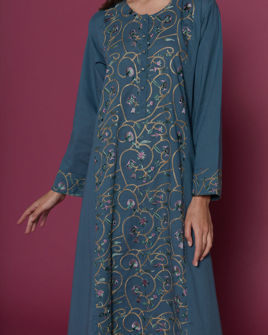 Tamora Peacock Cotton Kaftan