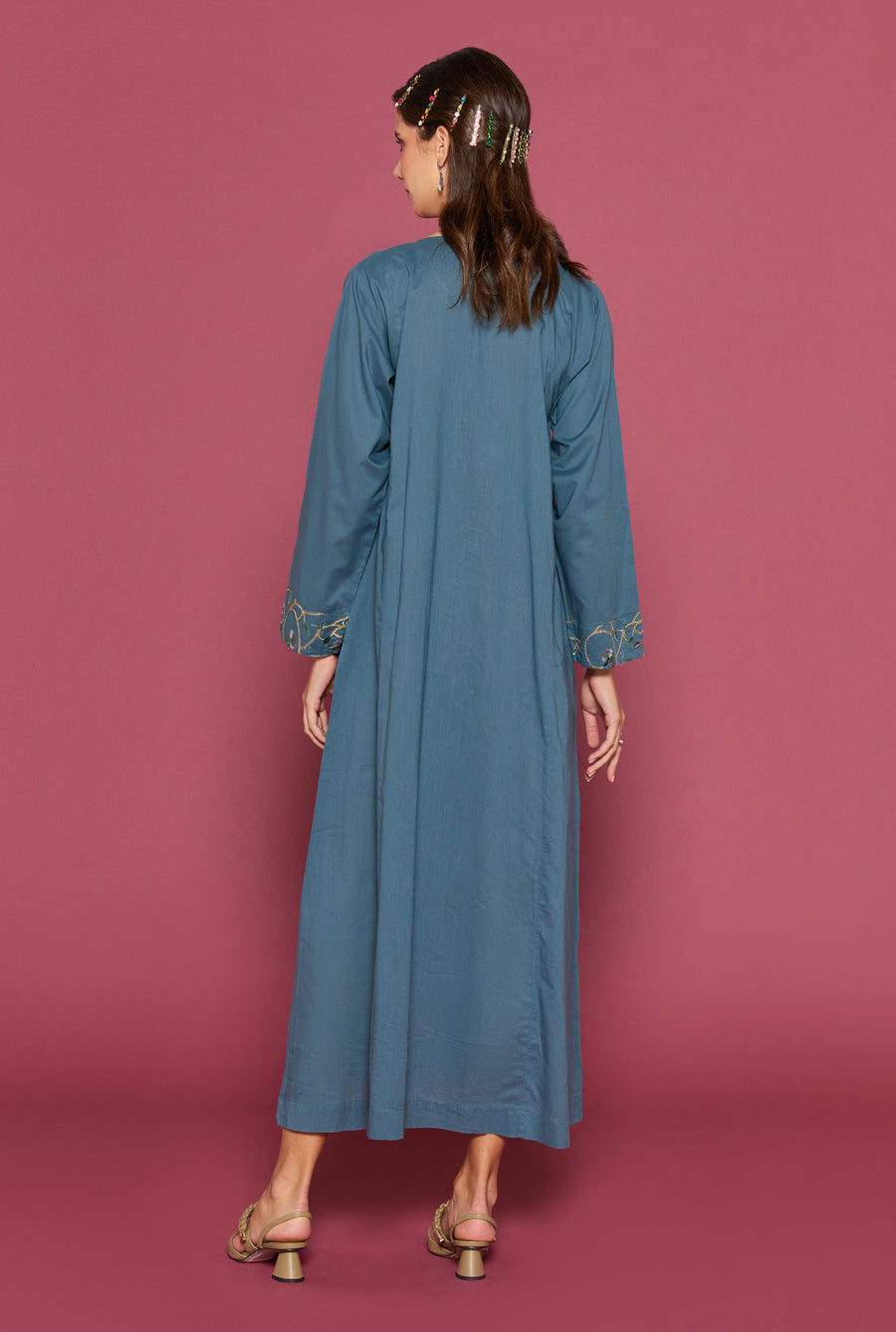 Tamora Peacock Cotton Kaftan