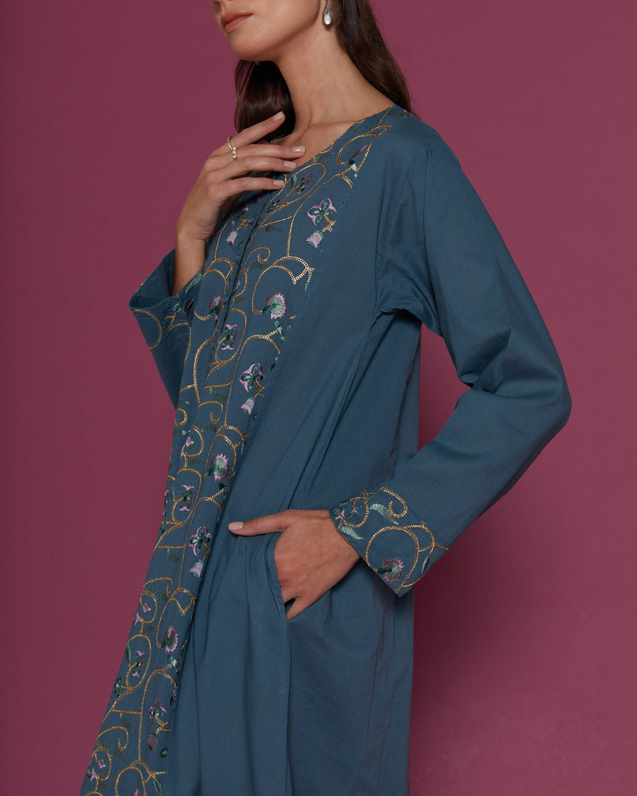 Tamora Peacock Cotton Kaftan