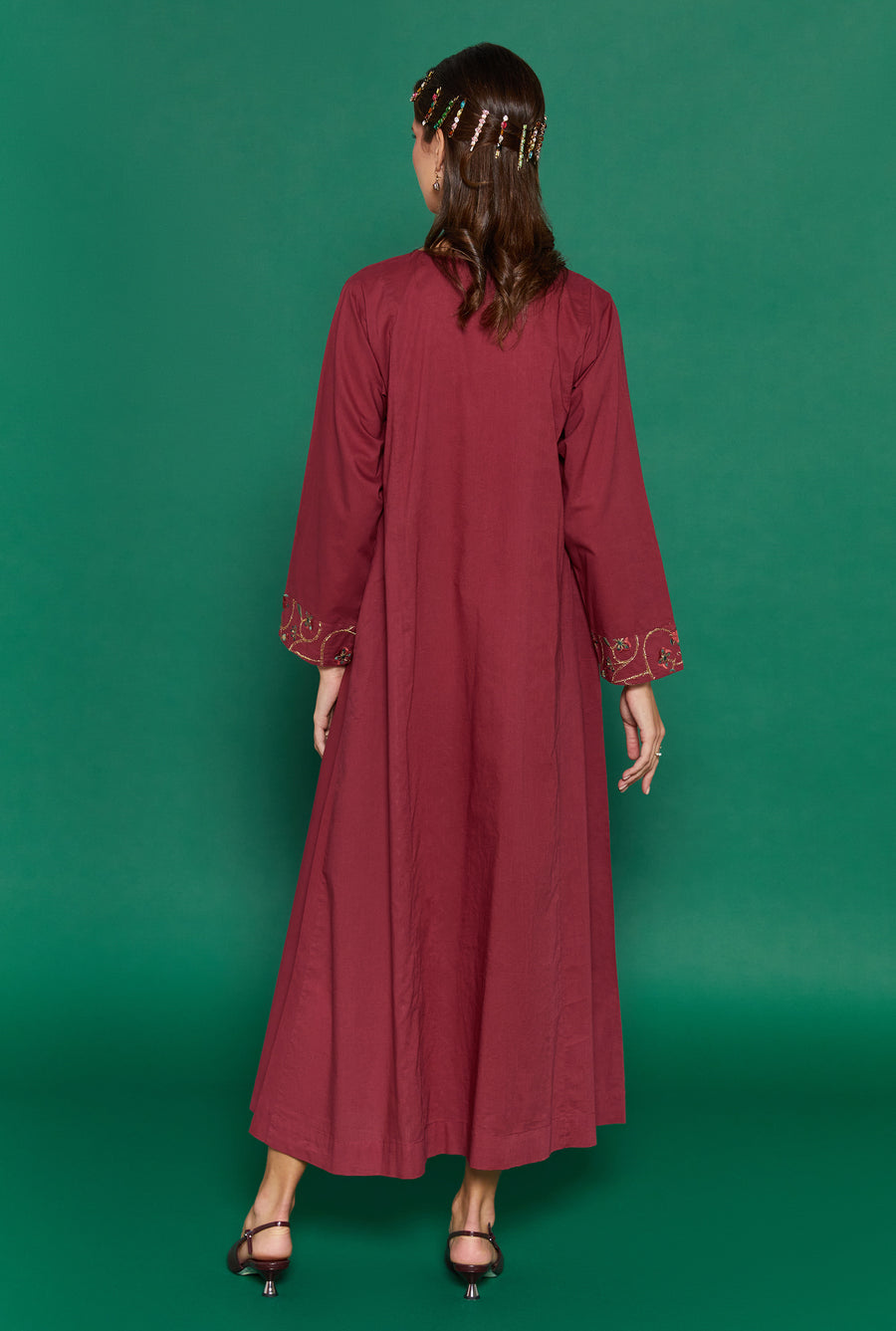 Tamora Amethyst Cotton Kaftan