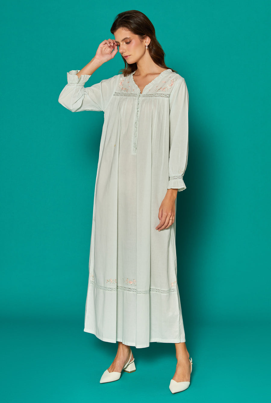 Wind Flower Cotton Nightdress