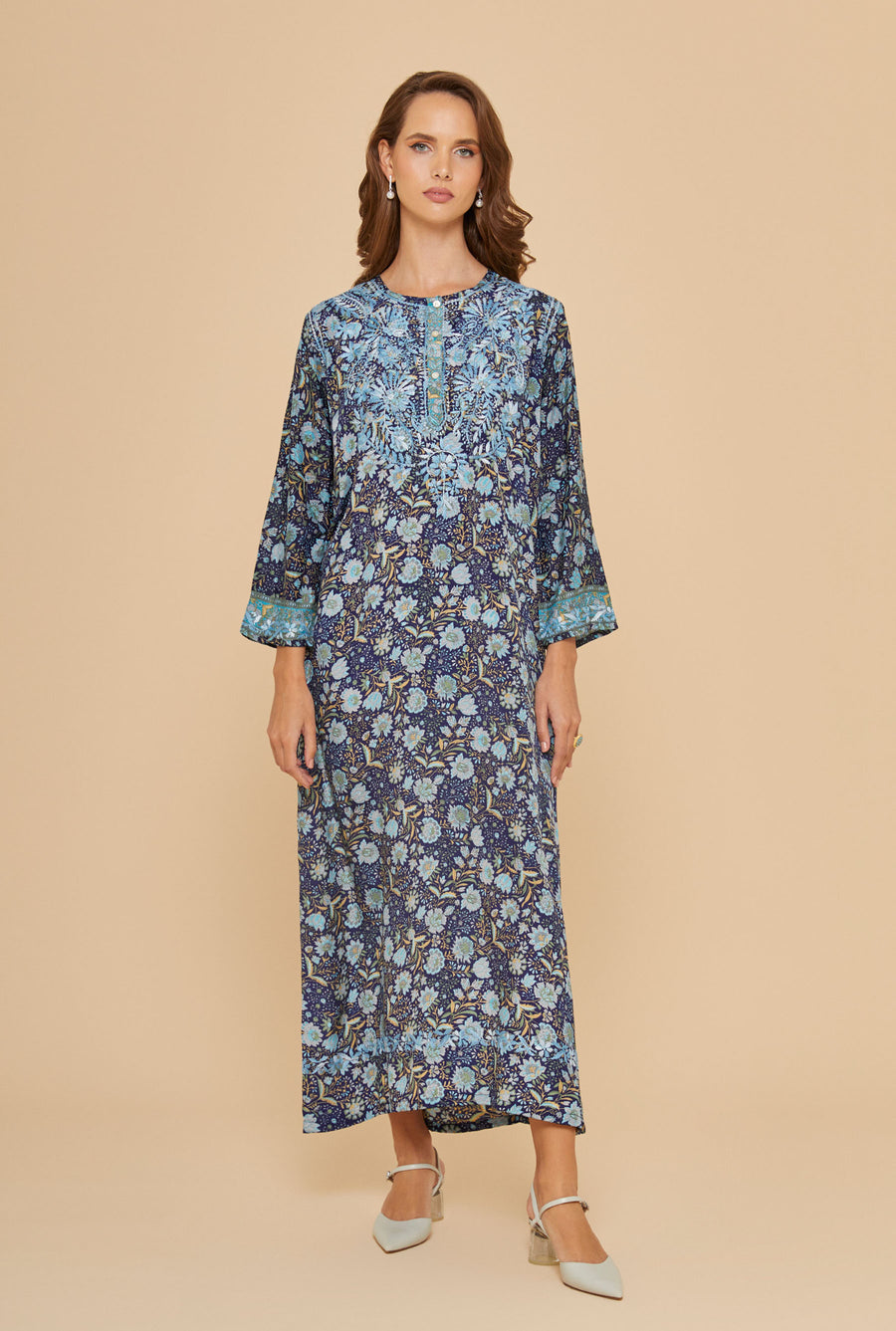 Abiyat Golestan Kaftan- thecottonbasket