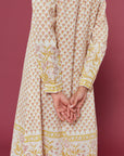 Pahi Block Printed Dress in Amber