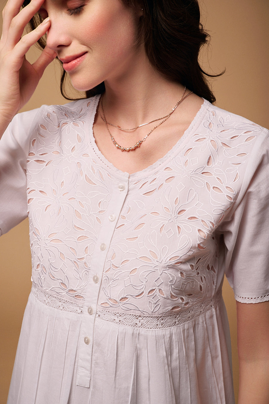 Amarylle White Peach Nightdress