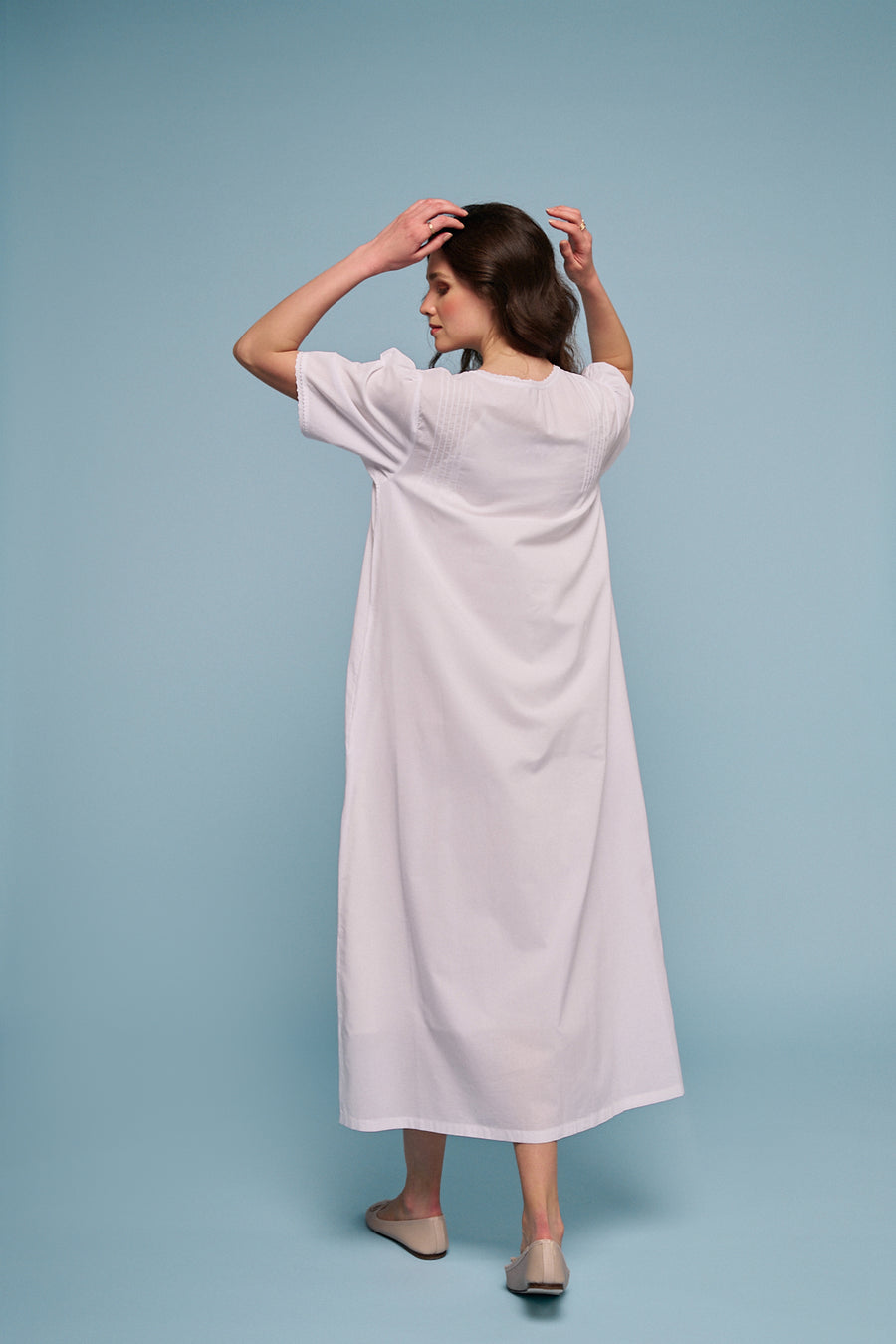 Nerissa White Cotton Nightdress