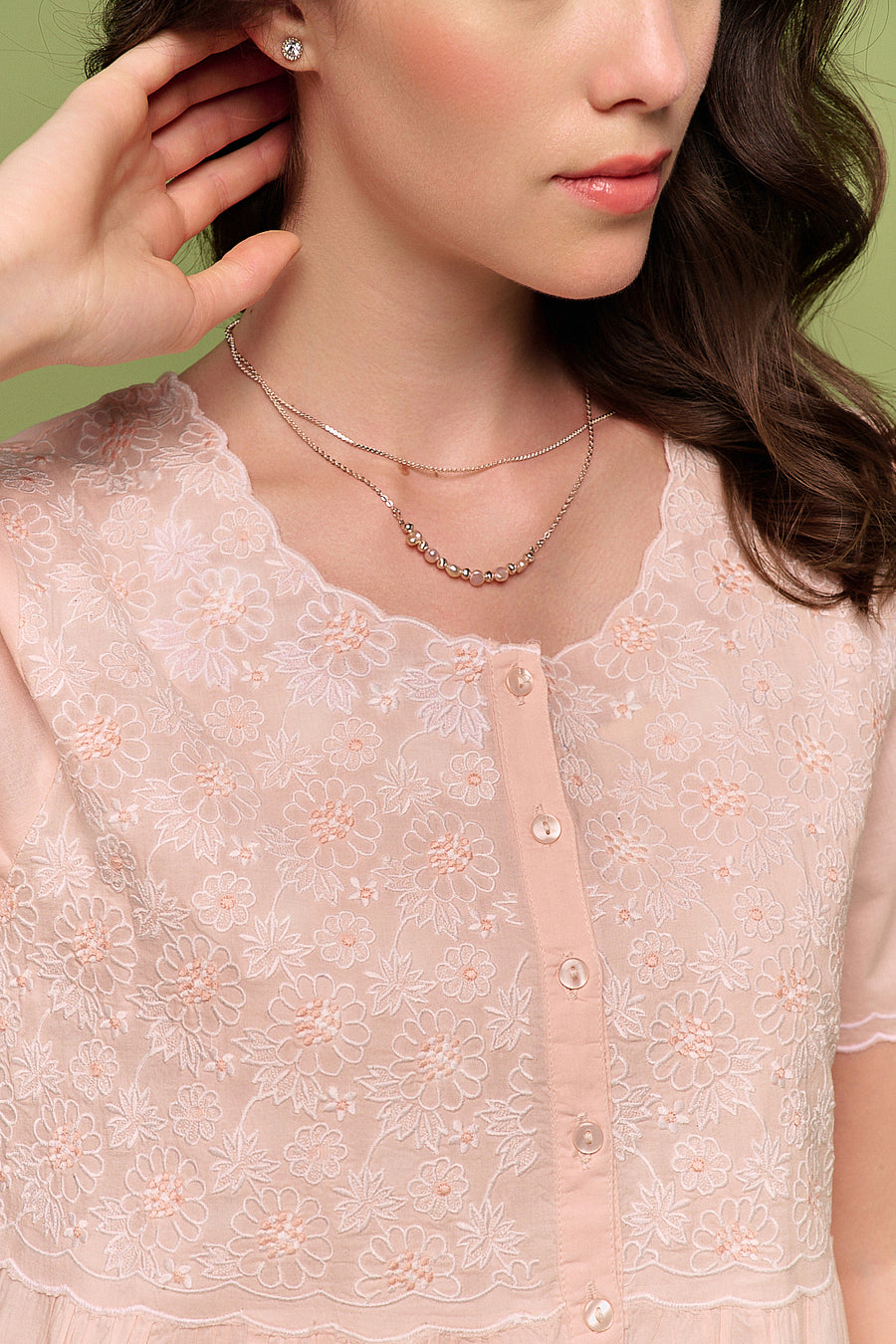 Fioren Peach Nightdress