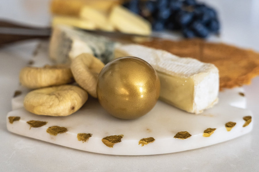 Marble Tray with Gold Domes
