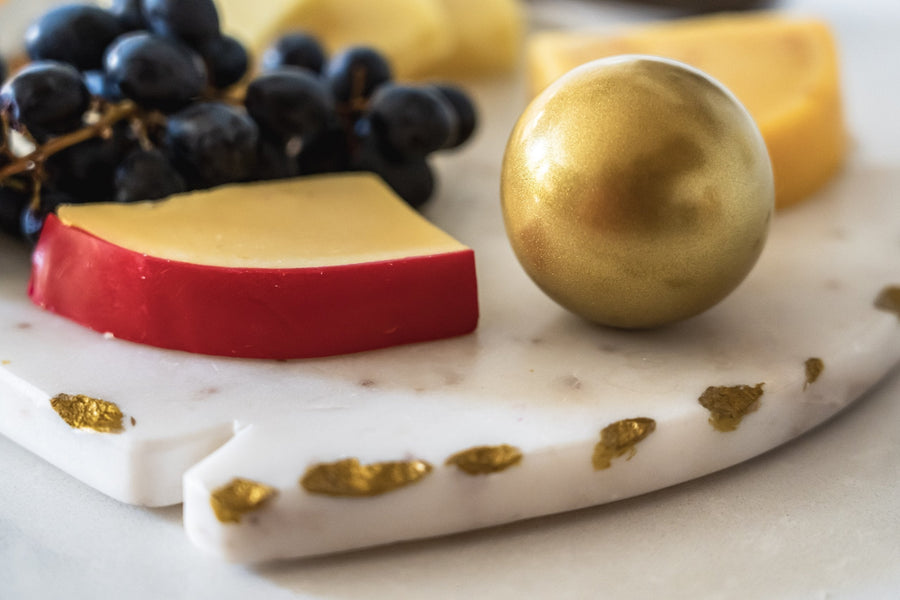 Marble Tray with Gold Domes