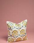 Bagh - I - Wafa Yellow Cushion Cover (45cm x 45cm)