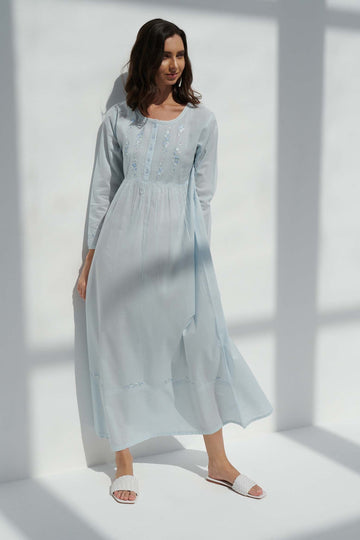 Nightdress Camellia Blue