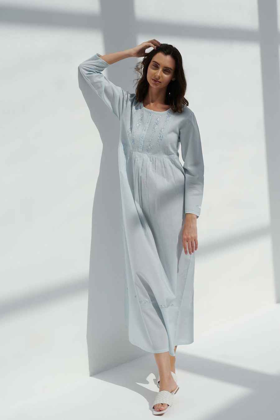 Nightdress Camellia Blue