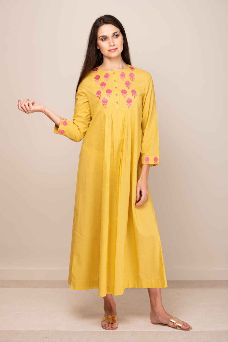 Amber Yellow Rumi Kaftan