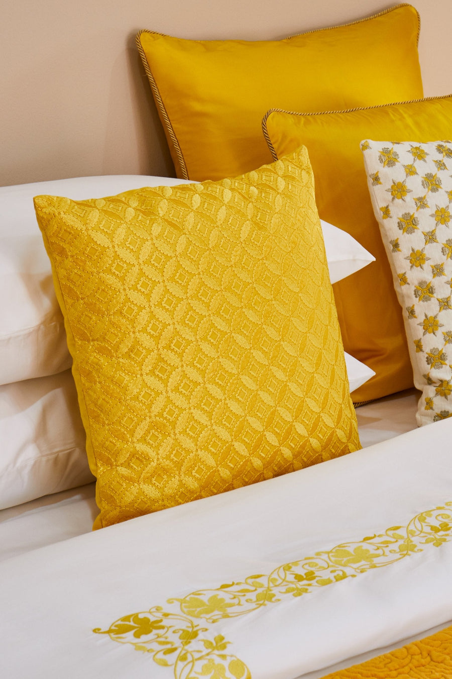 Yellow Minbar Cushion (45cm x 45cm)