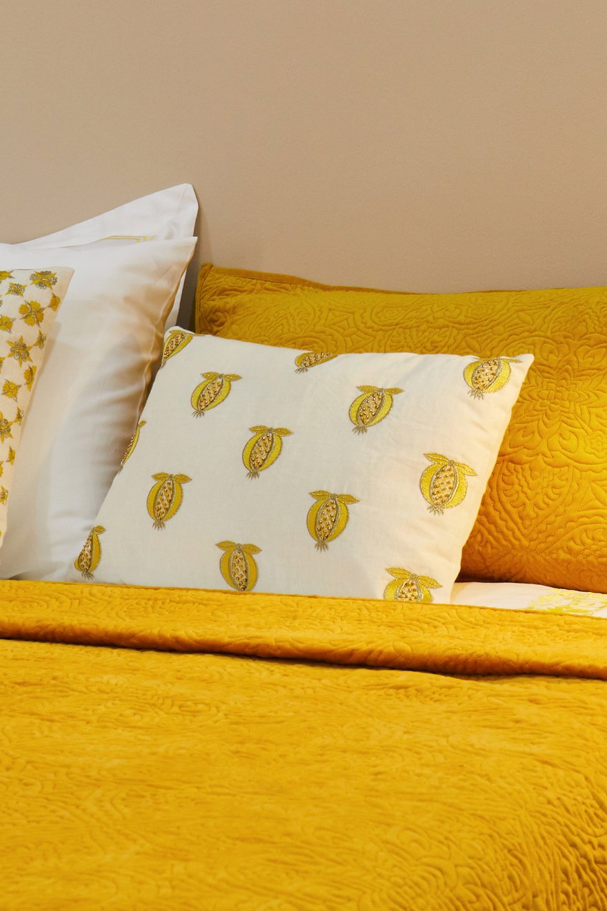 Yellow Pomana Cushion (35cm x 50cm)