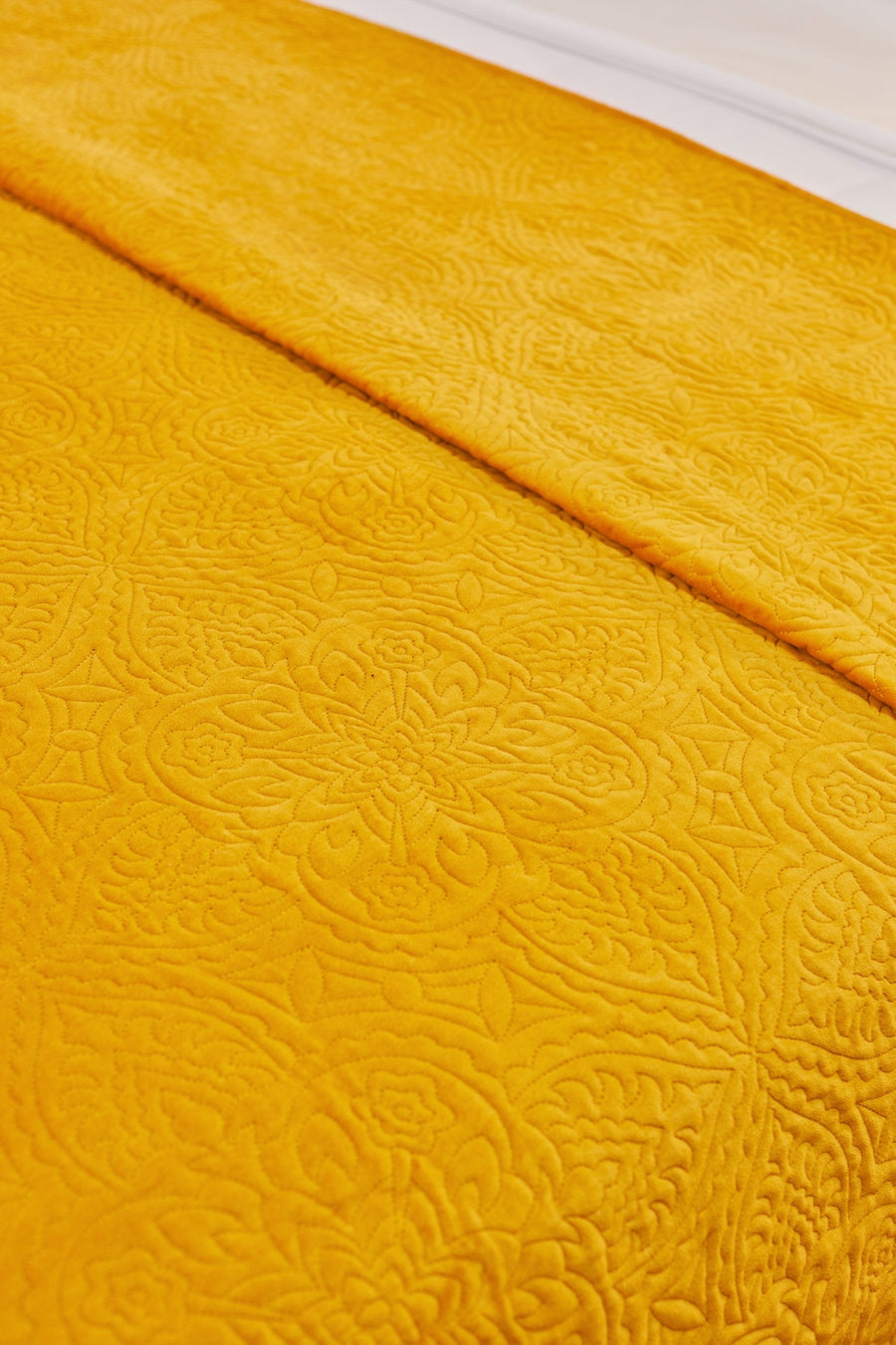 Mihr Nush Gold Velvet Bed Cover