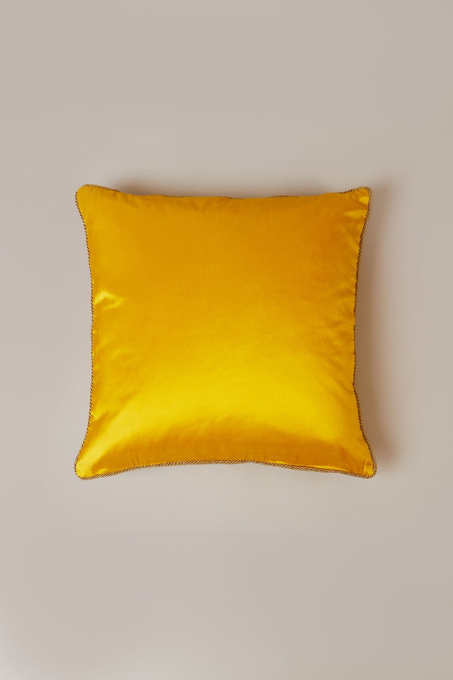 Fresia Yellow Silk Cushion Cover (60cm x 60cm)