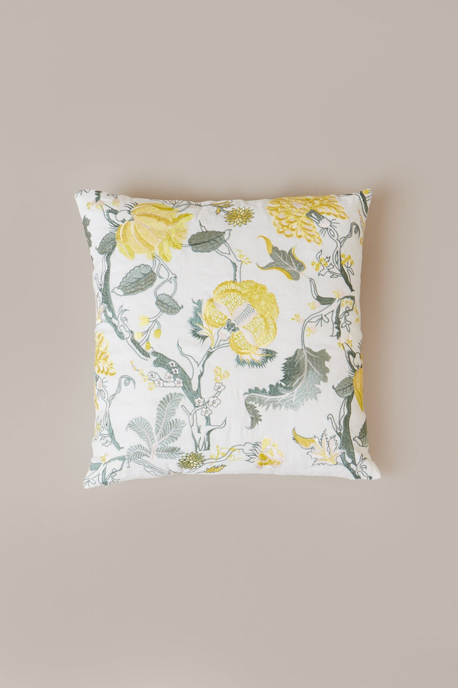 Yellow Floral Garden Cushion  45X45CM