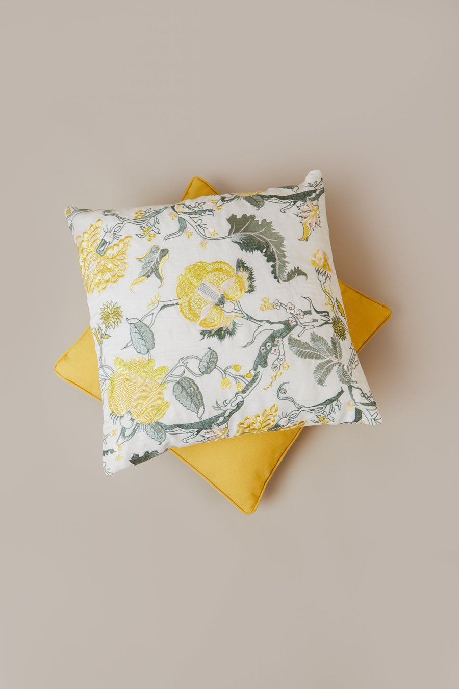 Yellow Floral Garden Cushion  45X45CM