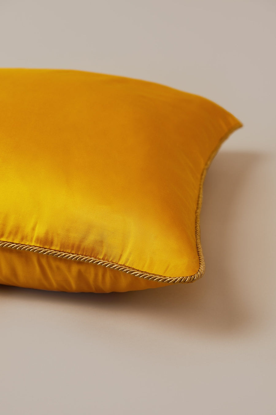 Fresia Yellow Silk Cushion Cover (50cm x 50cm)