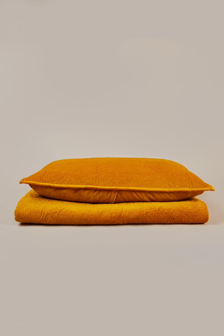 Mihr Nush Gold Velvet Bed Cover