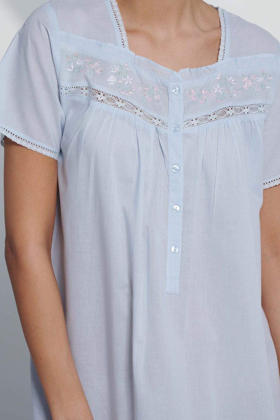 Dazi Blue Cotton Nightdress
