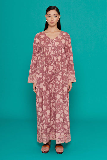 Gulista Pink Cotton Kaftan